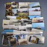 Shipping and railway postcards to include paddle steamers, Isle of Man and other shipping, GWR steam
