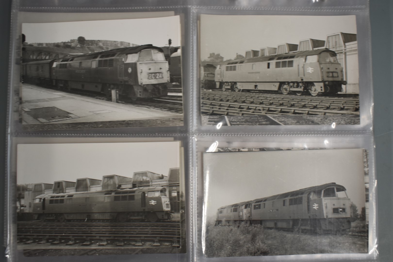 Seventy four vintage black and white 6 x 4 inch photographs of British Rail class 52 "Western" - Image 5 of 19