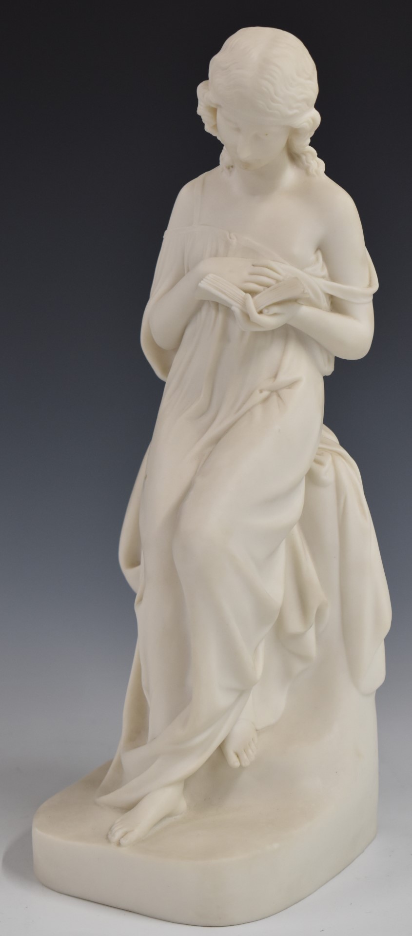 Copeland Parianware figurine of 'The Reading Girl' after P Macdowell RA for the Ceramic and