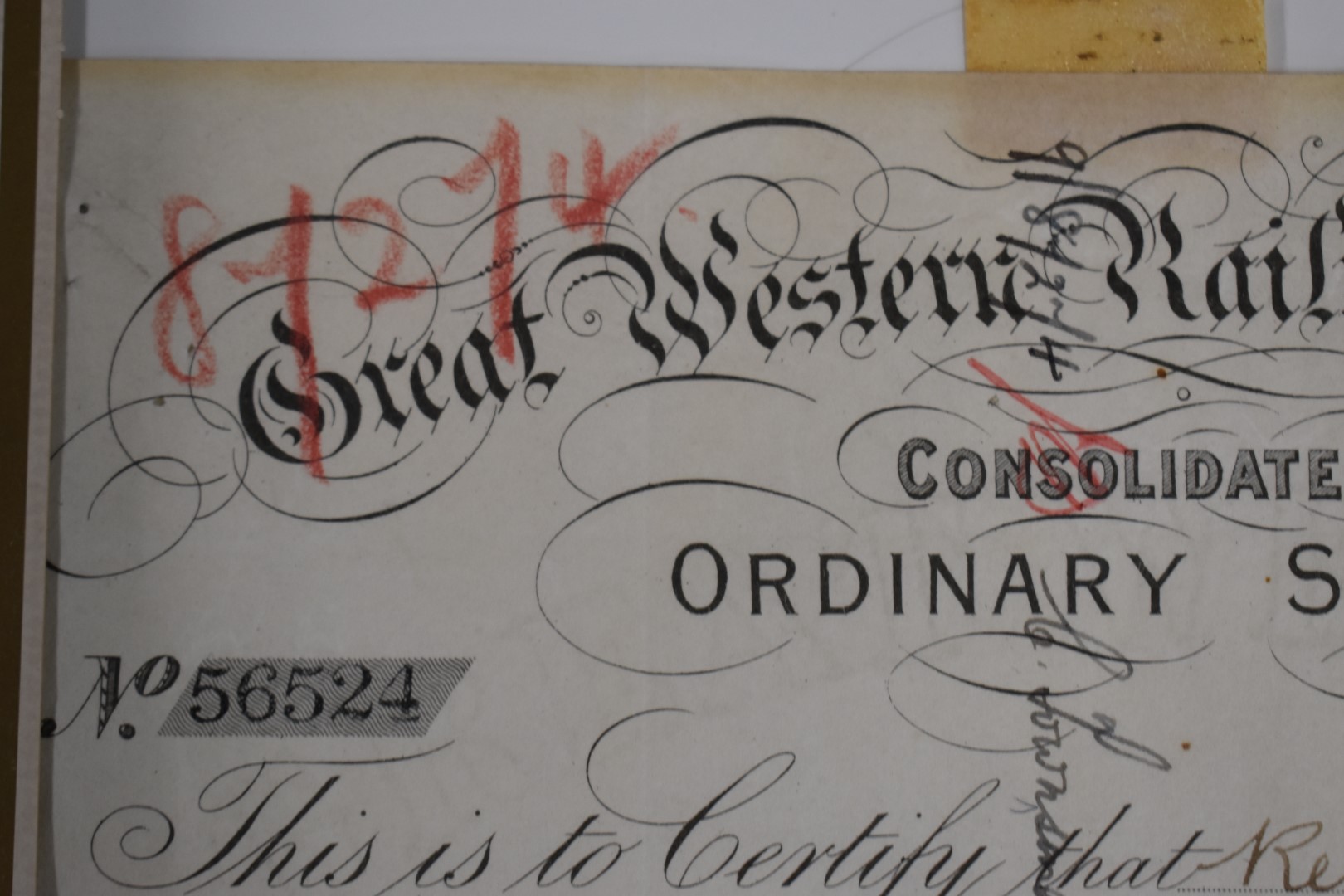 Two Great Western Railway Company GWR share certificates, one 1926 for £200, the other 1938 for £ - Image 7 of 8