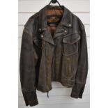 Vintage Harley Davidson leather motorcycle jacket, size M