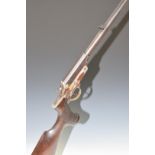 Army & Navy CSL London Tranter's Eureka .220 rim fire hammer action rook rifle with chequered semi-