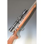 BSA .22 bolt-action rifle with semi-pistol grip, Nikko Stirling Special 4x32 scope and 22.5 inch