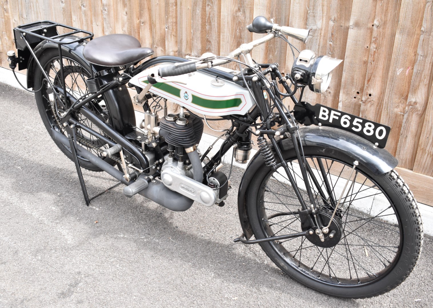 1925 Triumph model P 500cc side valve motorbike, registration number BF 6580 with V5c, in near - Image 2 of 19