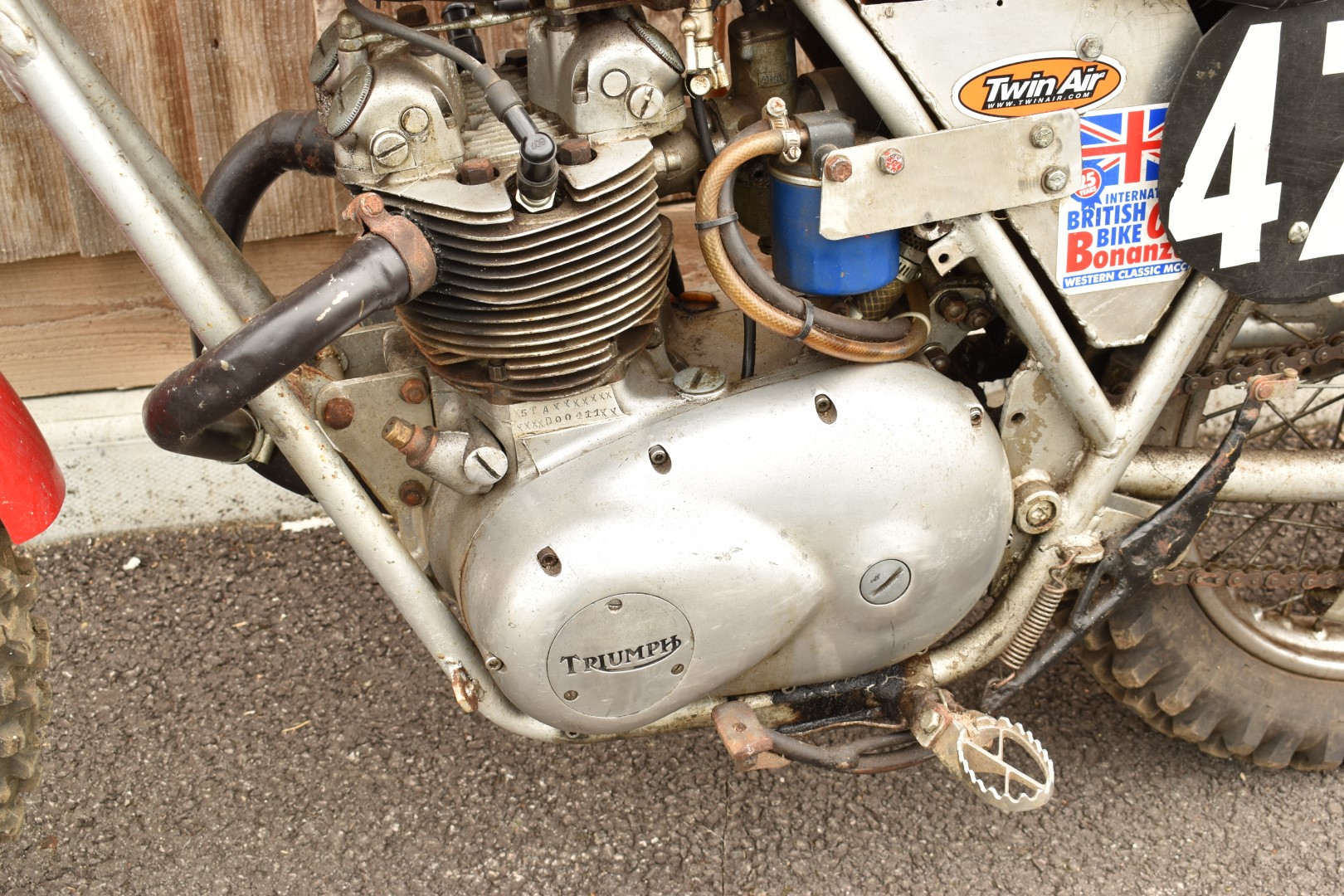 Sprite scrambler motorbike with Triumph 3TA engine, ex Alex King, with REH hubs, frame number AM - Image 2 of 11