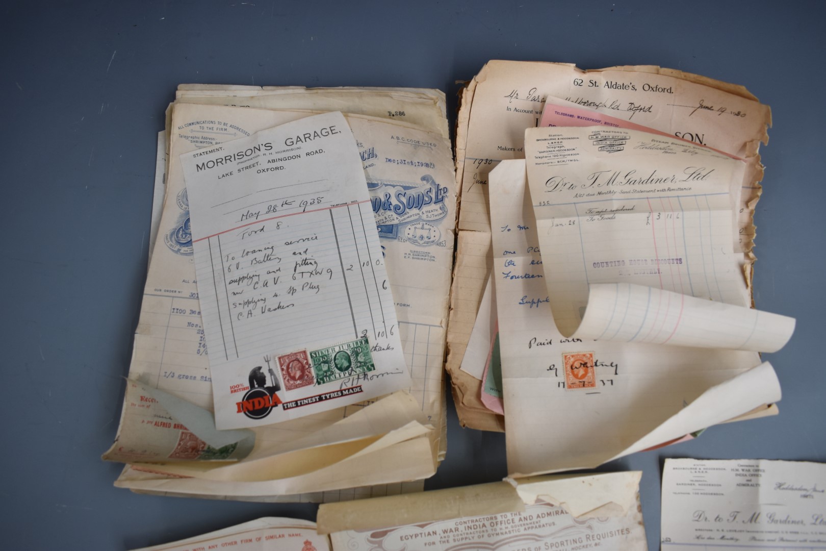 Mainly Oxford interest receipts, circa 1920s and 30s including T.M Gardiner Sporting Goods, - Image 2 of 3