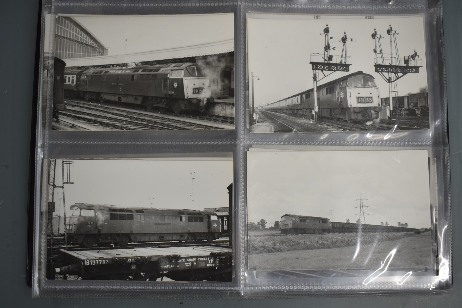 Seventy four vintage black and white 6 x 4 inch photographs of British Rail class 52 "Western" - Image 12 of 19
