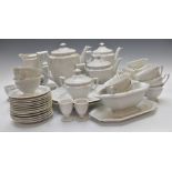 Approximately seventy pieces of Rosenthal relief moulded teaware decorated in the Maria pattern