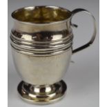 Georgian hallmarked silver christening mug, London 1817, maker's mark rubbed, height 8.5cm, weight