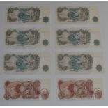 Five consecutive uncirculated J.S.Forde £1 notes and a further example together with a pair of