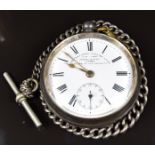 Kendall & Dent of London The 'National' English Lever hallmarked silver open faced pocket watch with