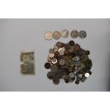 A quantity of UK and overseas including pre Euro and USA coinage, includes £5 crowns and £2 single