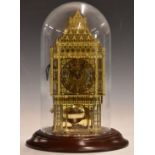 Hermle skeleton clock in the form of Big Ben, with passing strike on the hour and mechanical