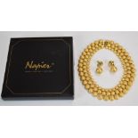 Napier necklace and earrings, in original box