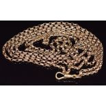 Victorian pinchbeck guard chain made up of oval faceted links