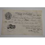 Peppiatt 24th June 1947 white £5 note