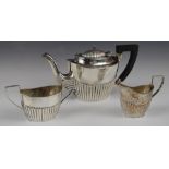 Victorian hallmarked silver bachelor's tea set, Birmingham 1896, maker John Millward Banks, length