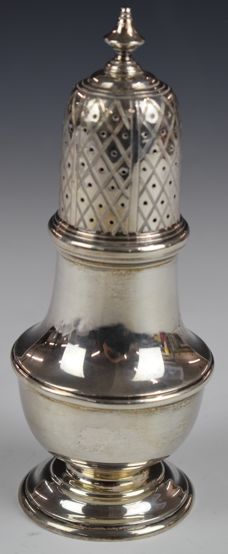 Asprey & Co Ltd, Elizabeth II hallmarked silver sugar caster of baluster form, London 1968, height