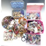 A collection of costume jewellery including beads, bangles, etc