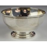 George VI hallmarked silver pedestal bowl, Birmingham 1937, maker Roberts & Dore, width 11.5cm,