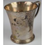 Mappin & Webb hallmarked silver small tankard or christening cup, Sheffield 1942, height 7cm, weight