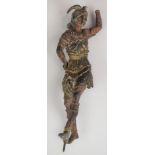 Spelter figure of Hermes or Mercury, H30cm