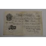 Beale 23rd September 1949 white £5 note