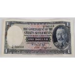 Straits Settlement 1935 1 dollar note