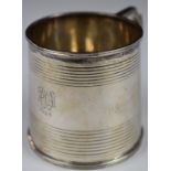 George V Mappin & Webb hallmarked silver tankard or mug of plain tapering form, Birmingham 1924,