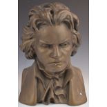 A large bust of Beethoven, H39cm