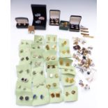 A collection of cufflinks and studs