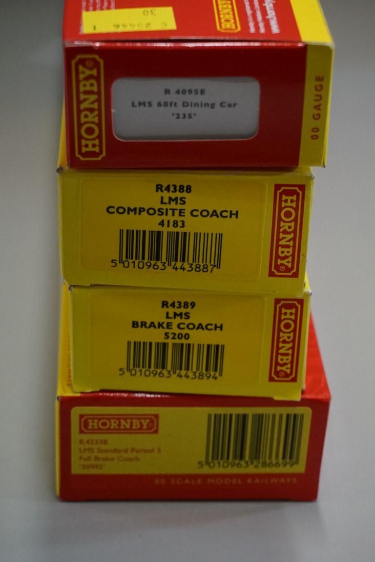 Four 'OO' gauge LMS coaches, each in possibly associated box. (4) - Image 5 of 5