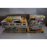 A collection of boxed model kits, comprising: nine Airfix examples; three Revell examples; and three