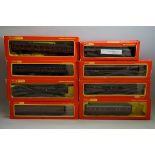 Eight various 'OO' gauge LMS coaches, each in associated box. (8)