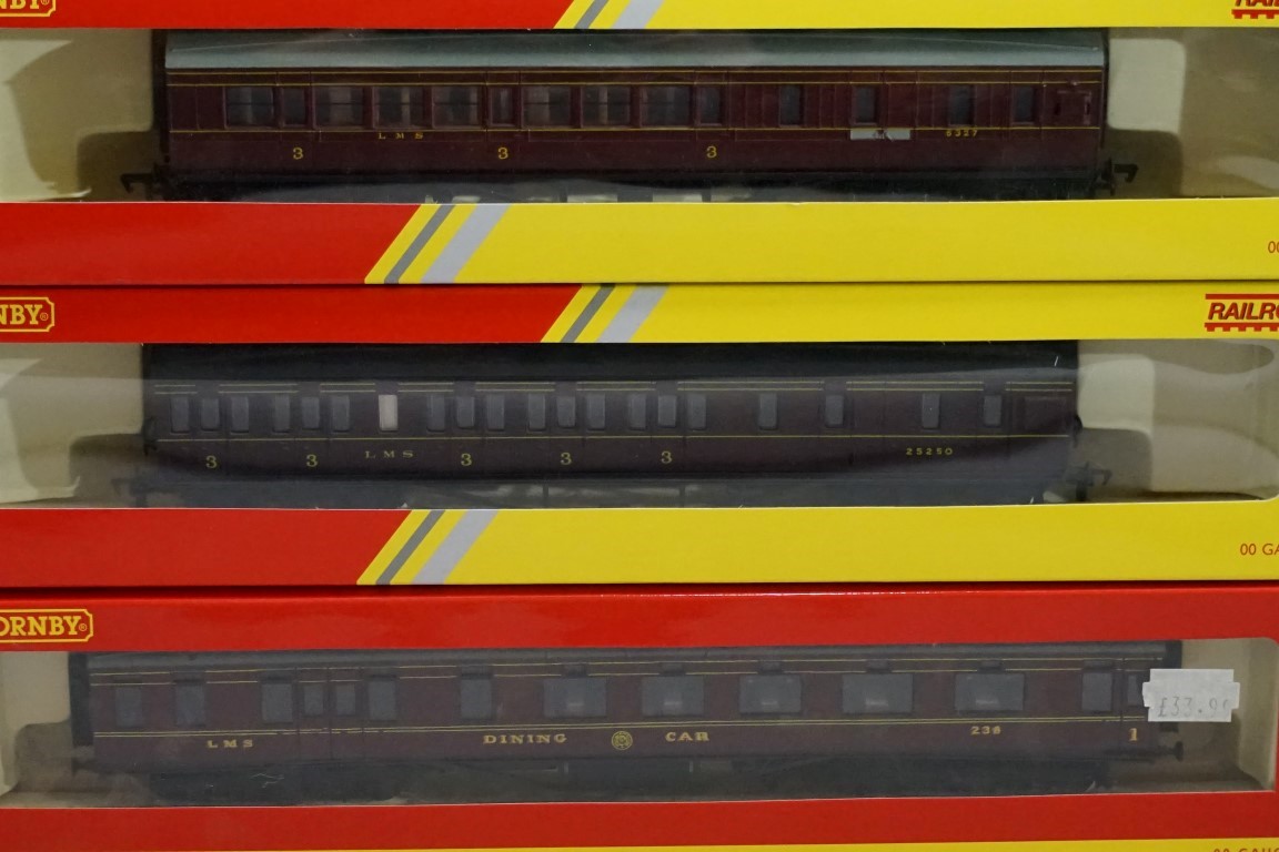 Four 'OO' gauge LMS coaches, each in possibly associated box. (4) - Image 4 of 5