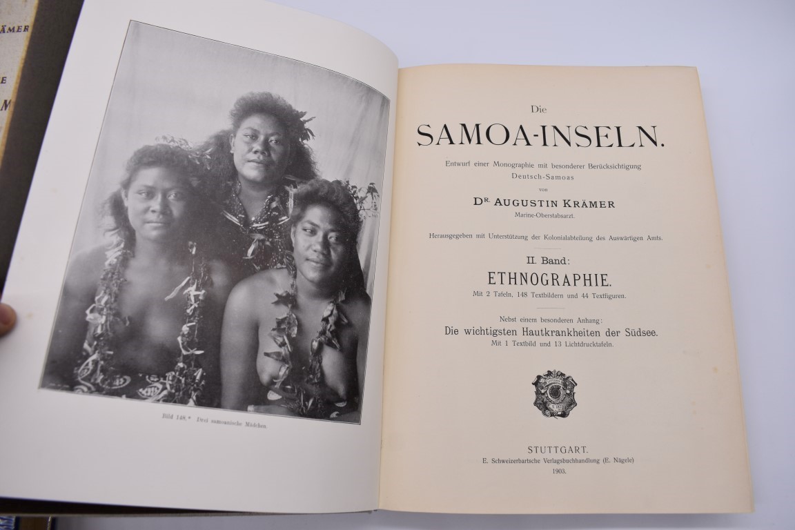 SAMOA: KRAMER (Augustin, Dr): 'Die Samoa-Inseln...' Stuttgart, 1903: 2 vols, folio, publishers plain - Image 3 of 4