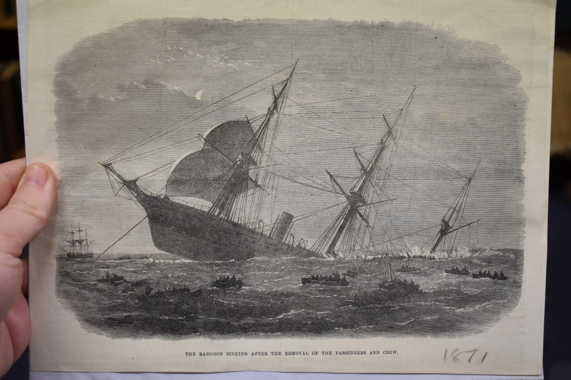 MARITIME ENGRAVINGS: SHIPWRECKS: collection of approx 50 prints and engravings, largely 18th-19th - Image 23 of 62