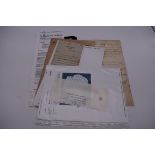 DOCUMENTS, LETTERS AND AUTOGRAPHS: collection of 5 items, to include: Approval of Disbursements of