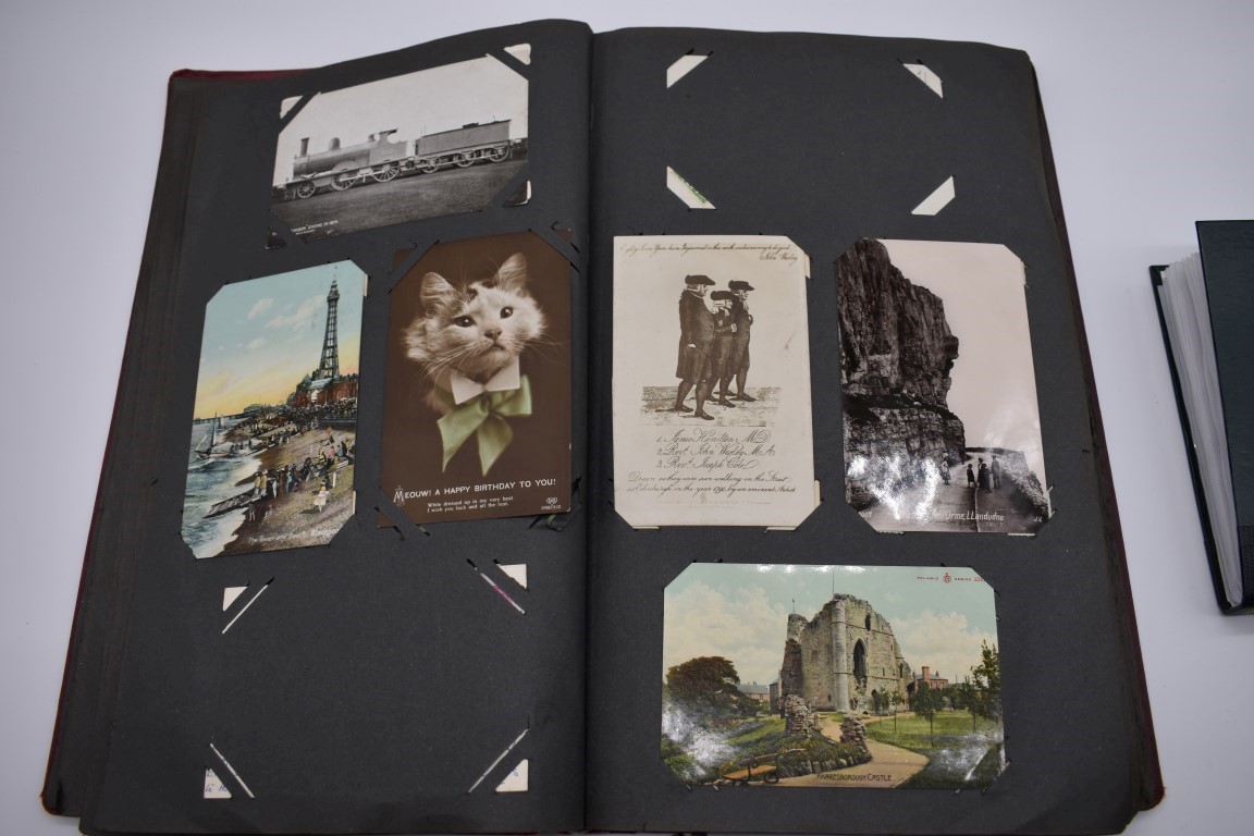 POSTCARD ALBUM: contains approx 296 mixed postcards, topographical and greetings, generally in - Image 12 of 70