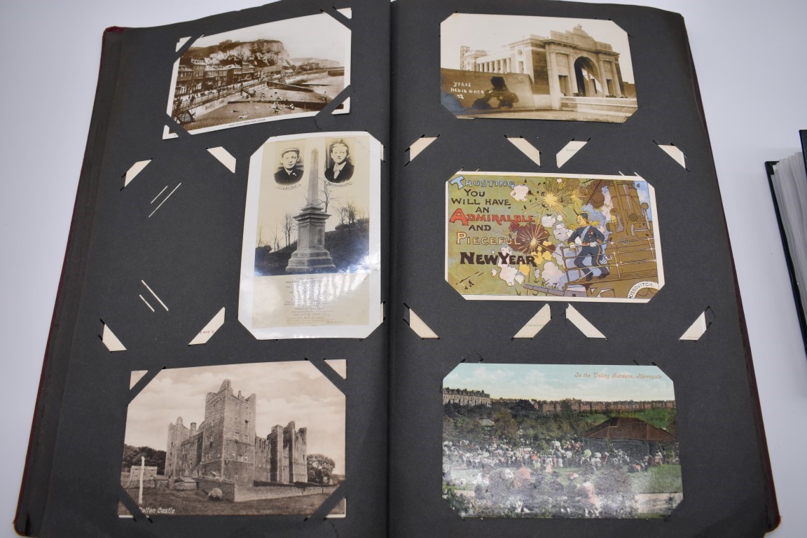 POSTCARD ALBUM: contains approx 296 mixed postcards, topographical and greetings, generally in - Image 10 of 70