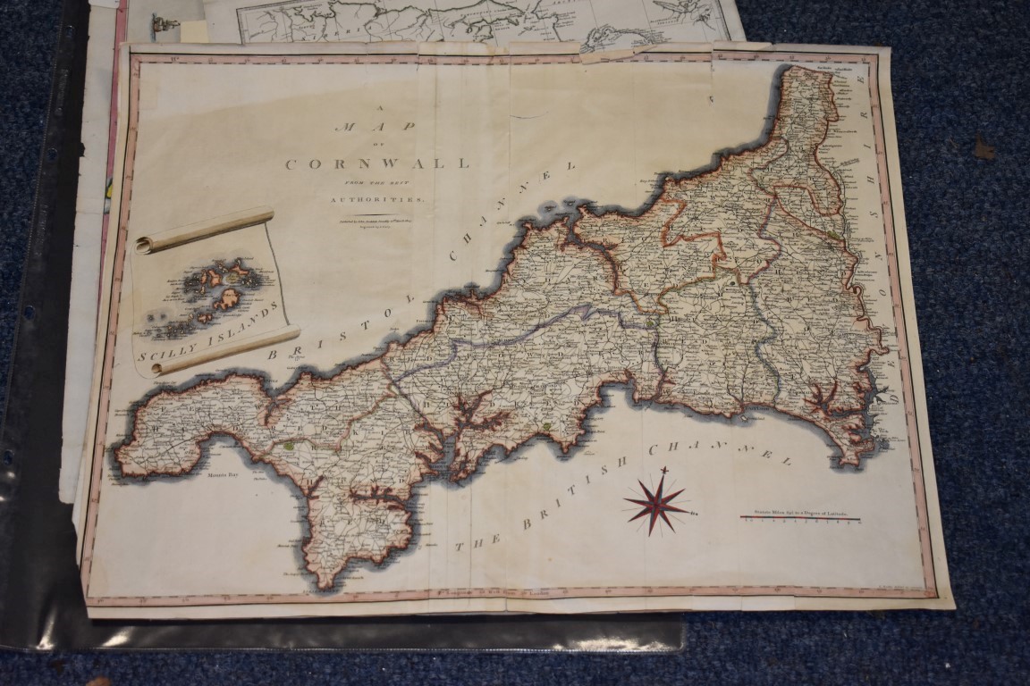 MAPS: collection of 11 miscellaneous maps, 17th-19th century, to include hand-coloured map of - Image 2 of 12
