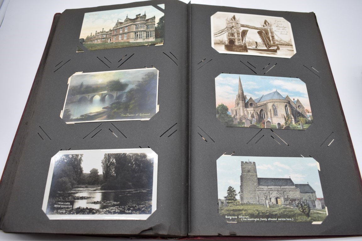 POSTCARD ALBUM: contains approx 296 mixed postcards, topographical and greetings, generally in - Image 43 of 70