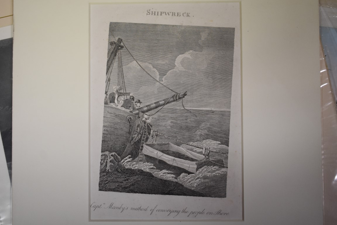 MARITIME ENGRAVINGS: SHIPWRECKS: collection of approx 50 prints and engravings, largely 18th-19th - Image 15 of 62