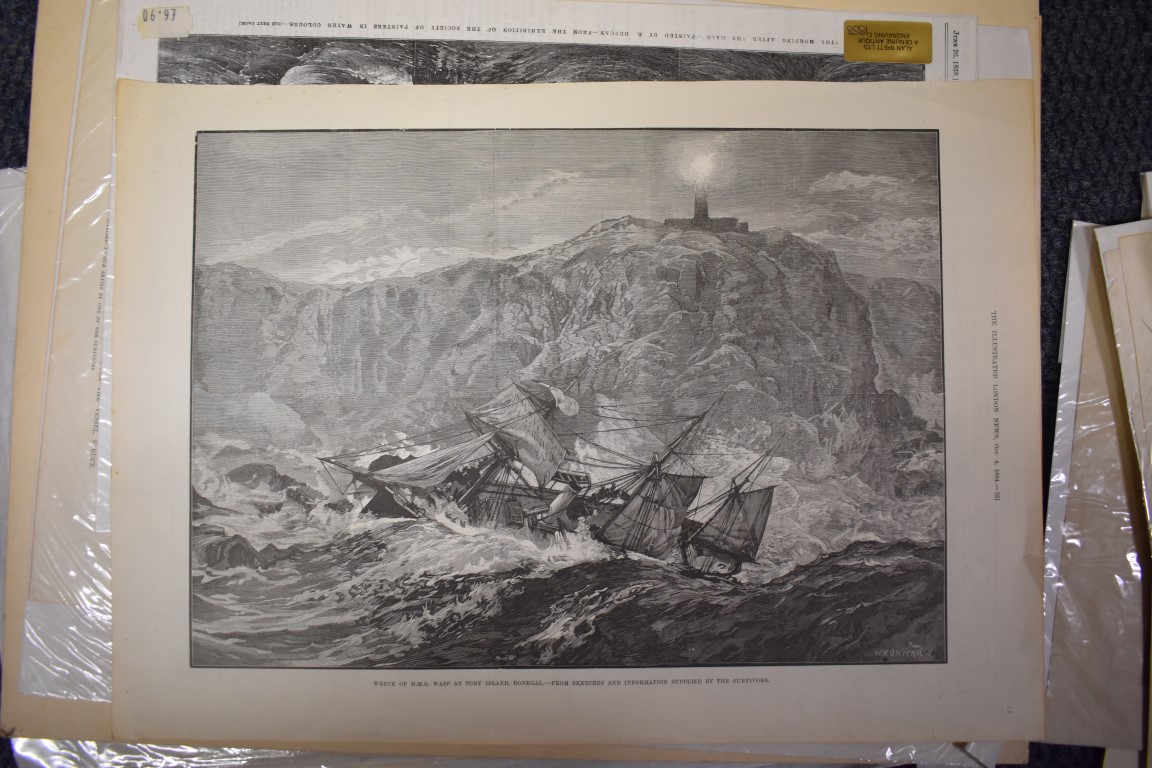 MARITIME ENGRAVINGS: SHIPWRECKS: collection of approx 50 prints and engravings, largely 18th-19th - Image 39 of 62