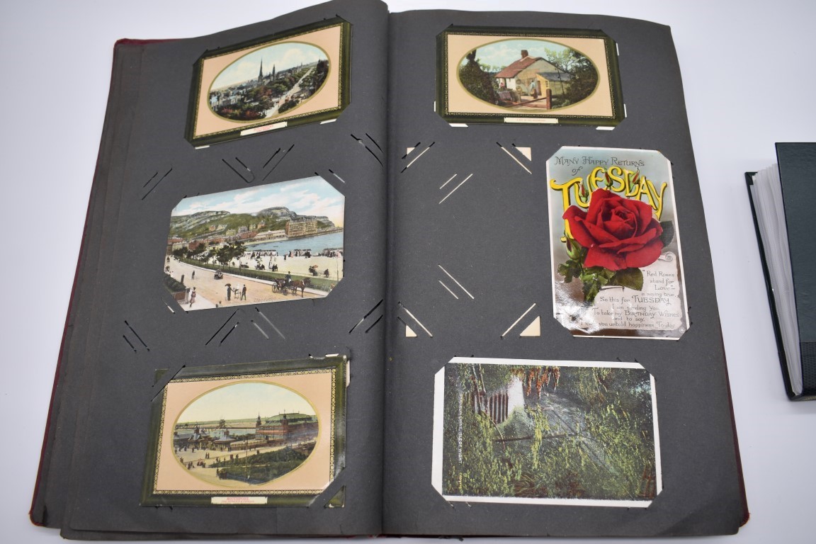 POSTCARD ALBUM: contains approx 296 mixed postcards, topographical and greetings, generally in - Image 8 of 70