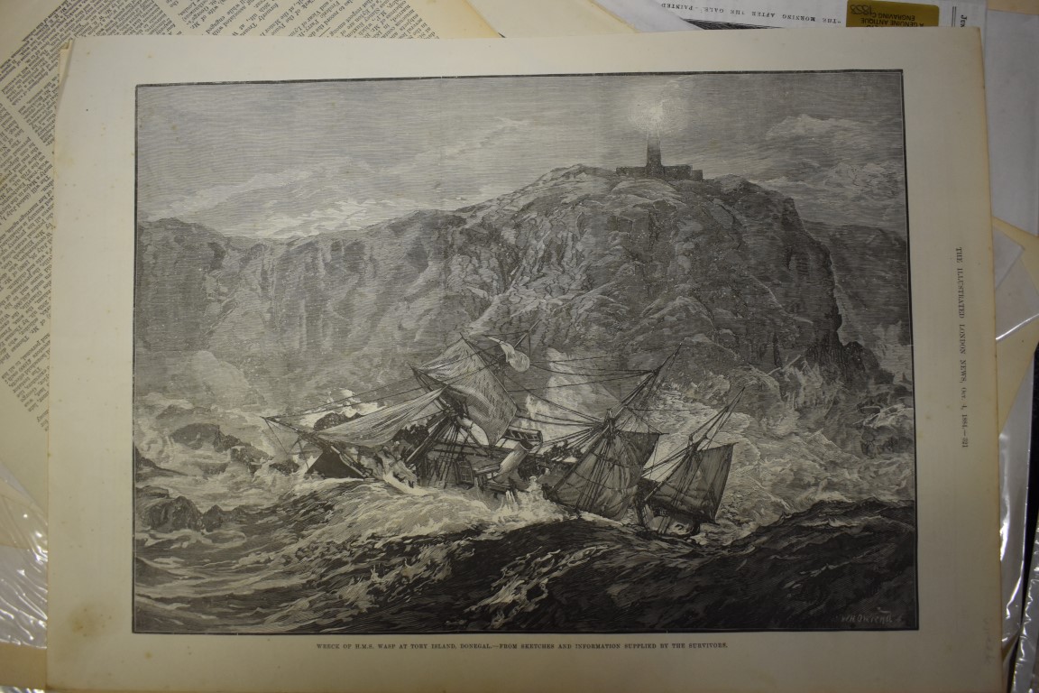 MARITIME ENGRAVINGS: SHIPWRECKS: collection of approx 50 prints and engravings, largely 18th-19th - Image 35 of 62