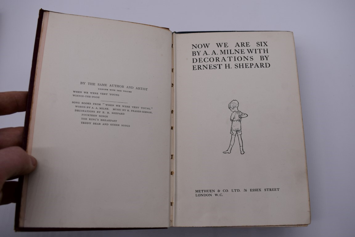 MILNE (A A ): 'Now We Are Six', Methuen, 1927, First Edition, publishers red cloth, rubbed with - Image 7 of 12