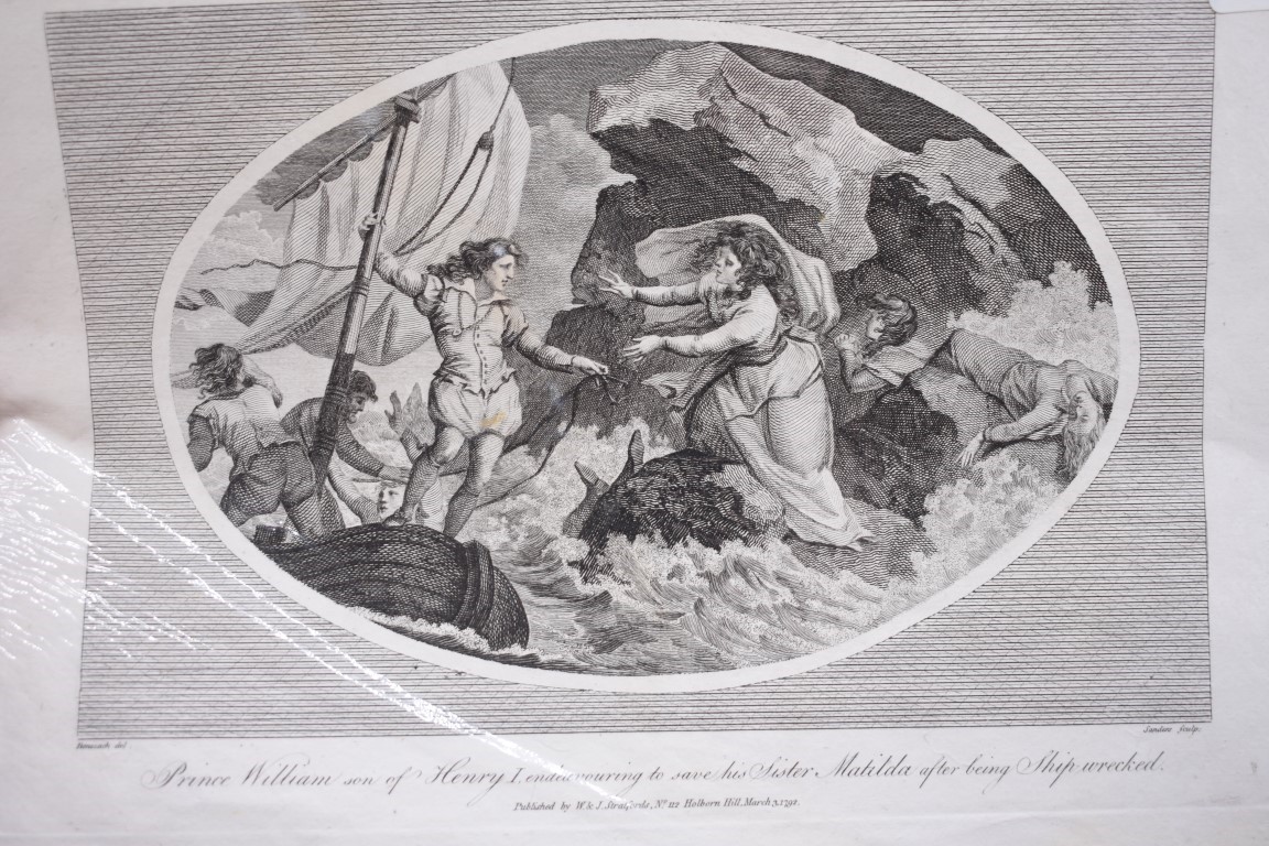 MARITIME ENGRAVINGS: SHIPWRECKS: collection of approx 50 prints and engravings, largely 18th-19th - Image 5 of 62