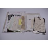 LETTERS AND AUTOGRAPHS, NAVAL AND MILITARY: collection of approx 30 items, late 18th-early 20thc, to