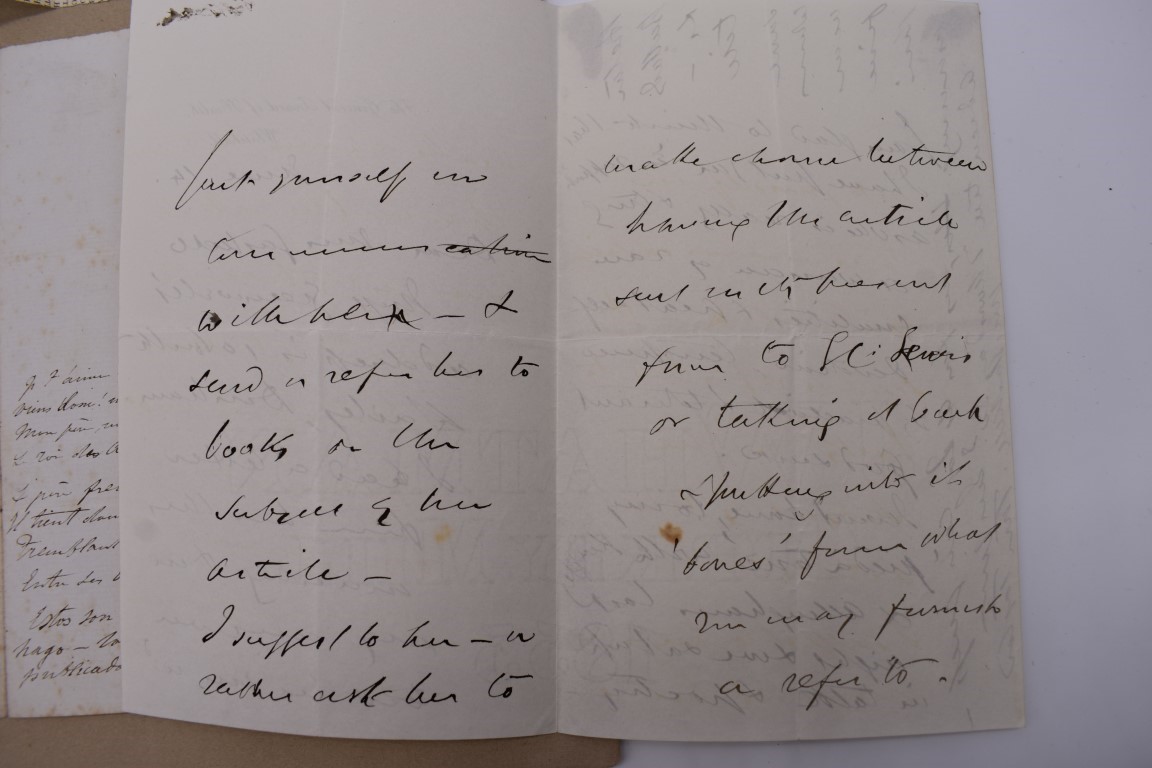 TAYLOR (Tom, 1817-1880): 4 side ALS from Tom Taylor to Mrs Gaskell, printed heading for General - Image 3 of 4